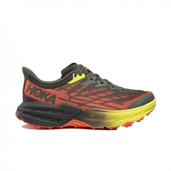 Hoka Speedgoat 5 Men Thyme/Fiesta i gruppen Skor / LPNING / Trailskor hos Rune stberg Cykel & Sport Aktiebolag (1123157TFSTr)