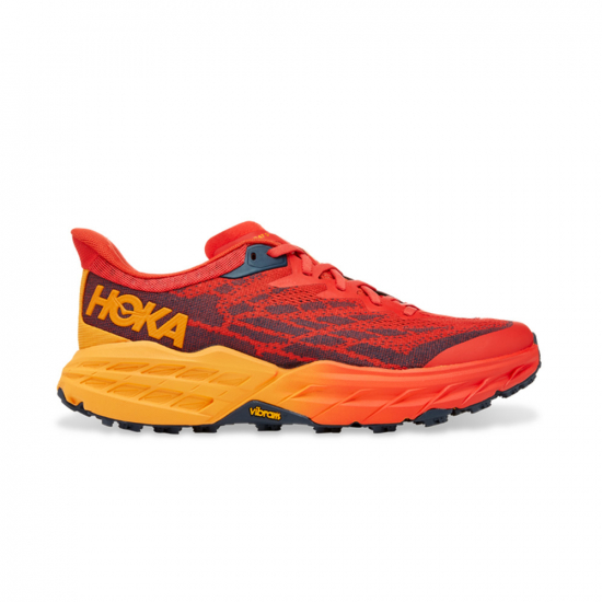 Hoka Speedgoat 5 Wide Red i gruppen Skor / LPNING / Trailskor hos Rune stberg Cykel & Sport Aktiebolag (1123159r)