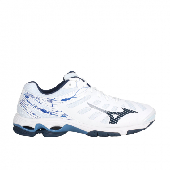 Mizuno Wave Voltage Men White/Blue i gruppen Skor / INOMHUS / Inomhusskor hos Rune stberg Cykel & Sport Aktiebolag (v1ga216022r)